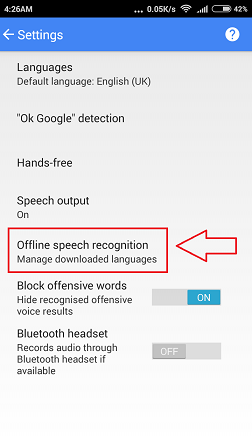 Offline voice recognition rajbhasha.net